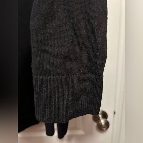 Eddie Bauer Men's Cotton Cashmere Sweater XL black v neck - Picture 9 of 11